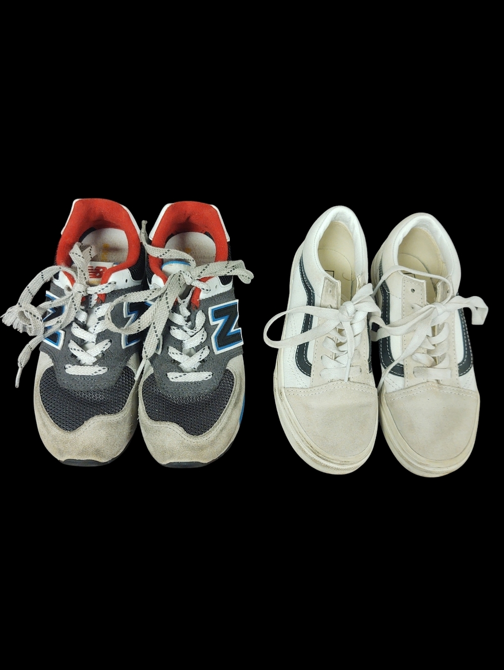 Preloved Bundle Of Two Sneakers:New Balance & VANs Size 1